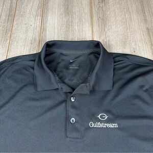 Gulfstream Nike Polo Golf Shirt Men's L Short Sleeve black
